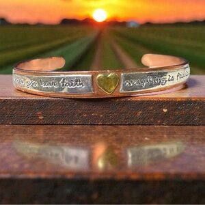 Far Fetched Copper Inspirational Bracelet